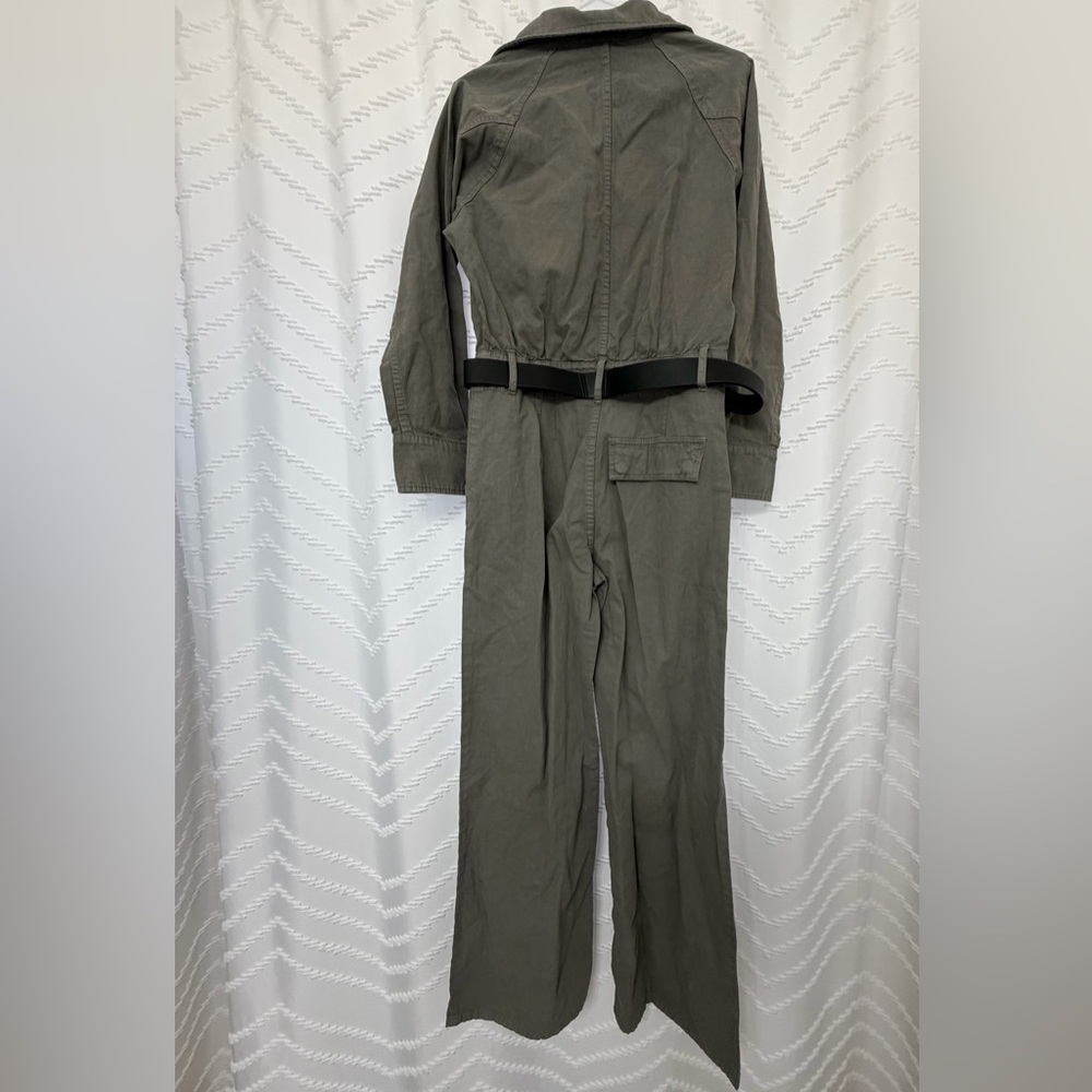 Zara Gray Zip-Up Belted Jumpsuit - Picture 4 of 4